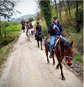 Gita a cavallo in Umbria
